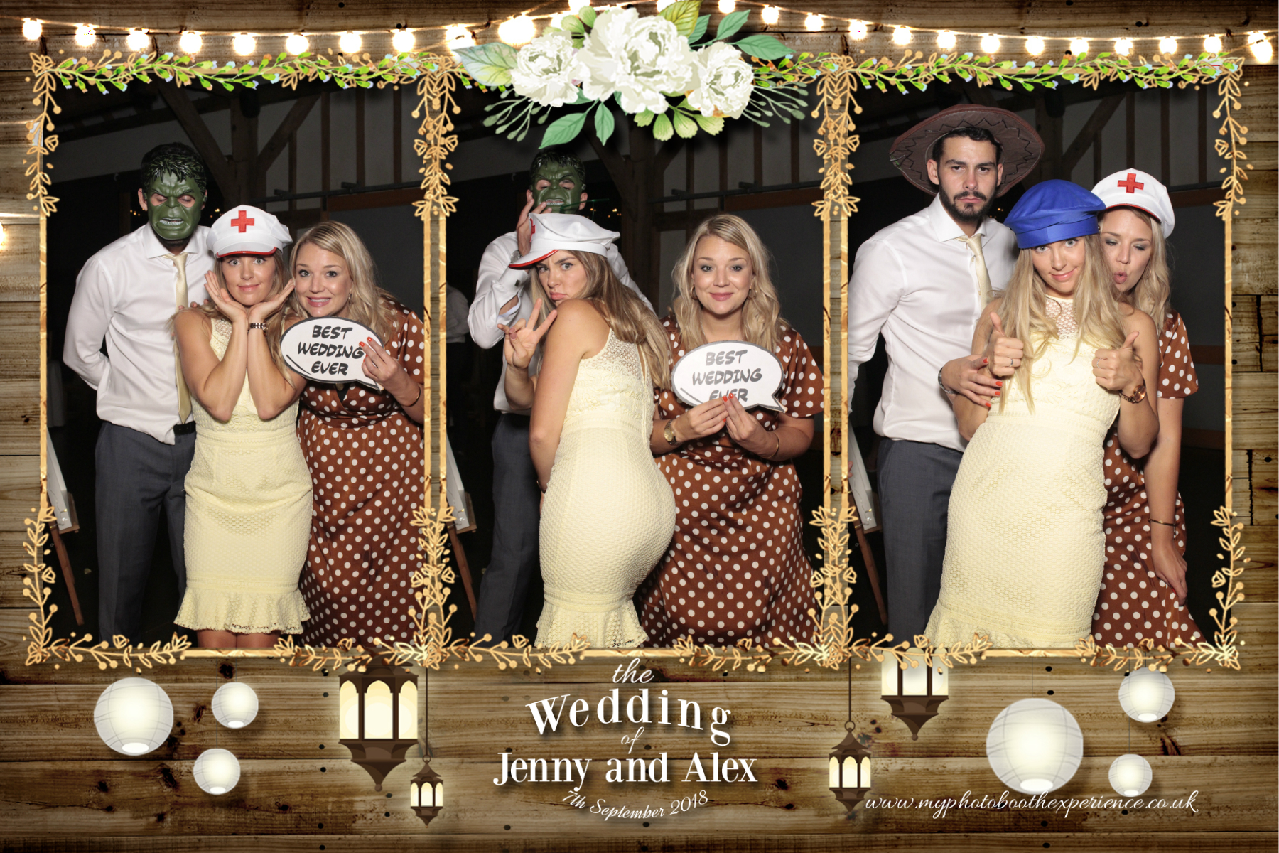 Jenny & Alex's Wedding | View more photos from the event at gallery.myphotoboothexperience.co.uk/u/MyPhotoBoothExperienceLtd/Jenny-Alexs-Wedding